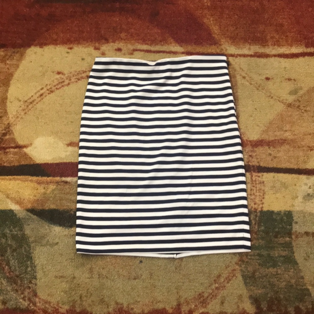 The Limited Blue/White Stripped Skirt NWOT